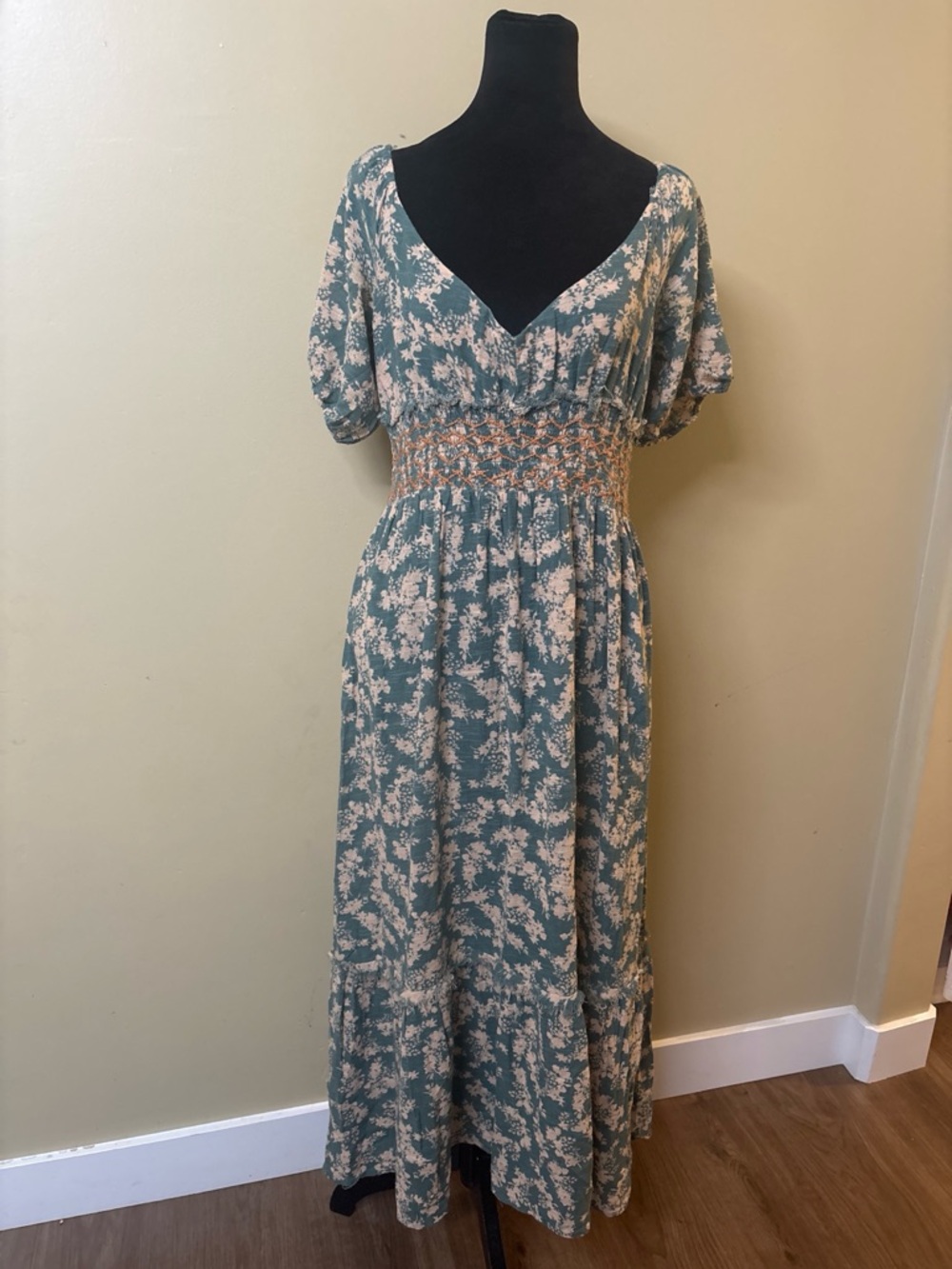 Free People Cotton Ellie Printed Maxi Dress